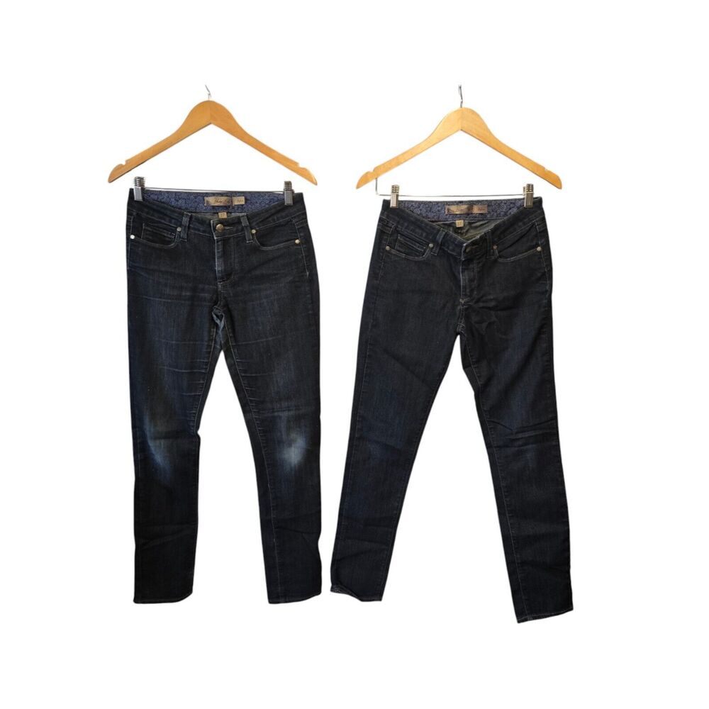 2 PAIGE Skyline Jeans Dark‎ Denim Mid Rise Skinny Size 27